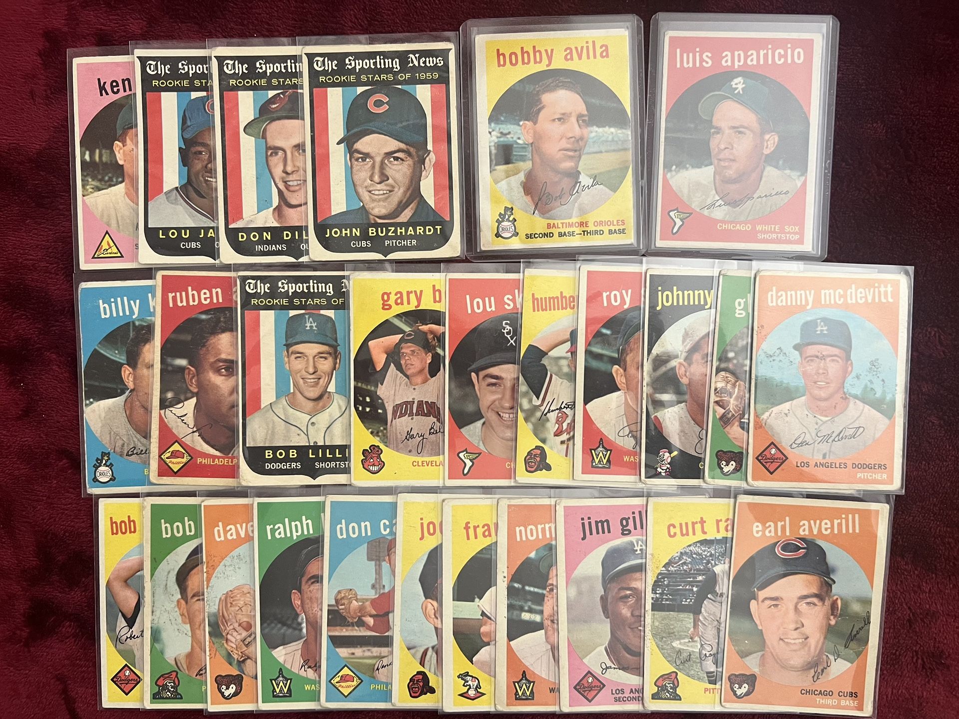 1959 Topps Baseball Cards