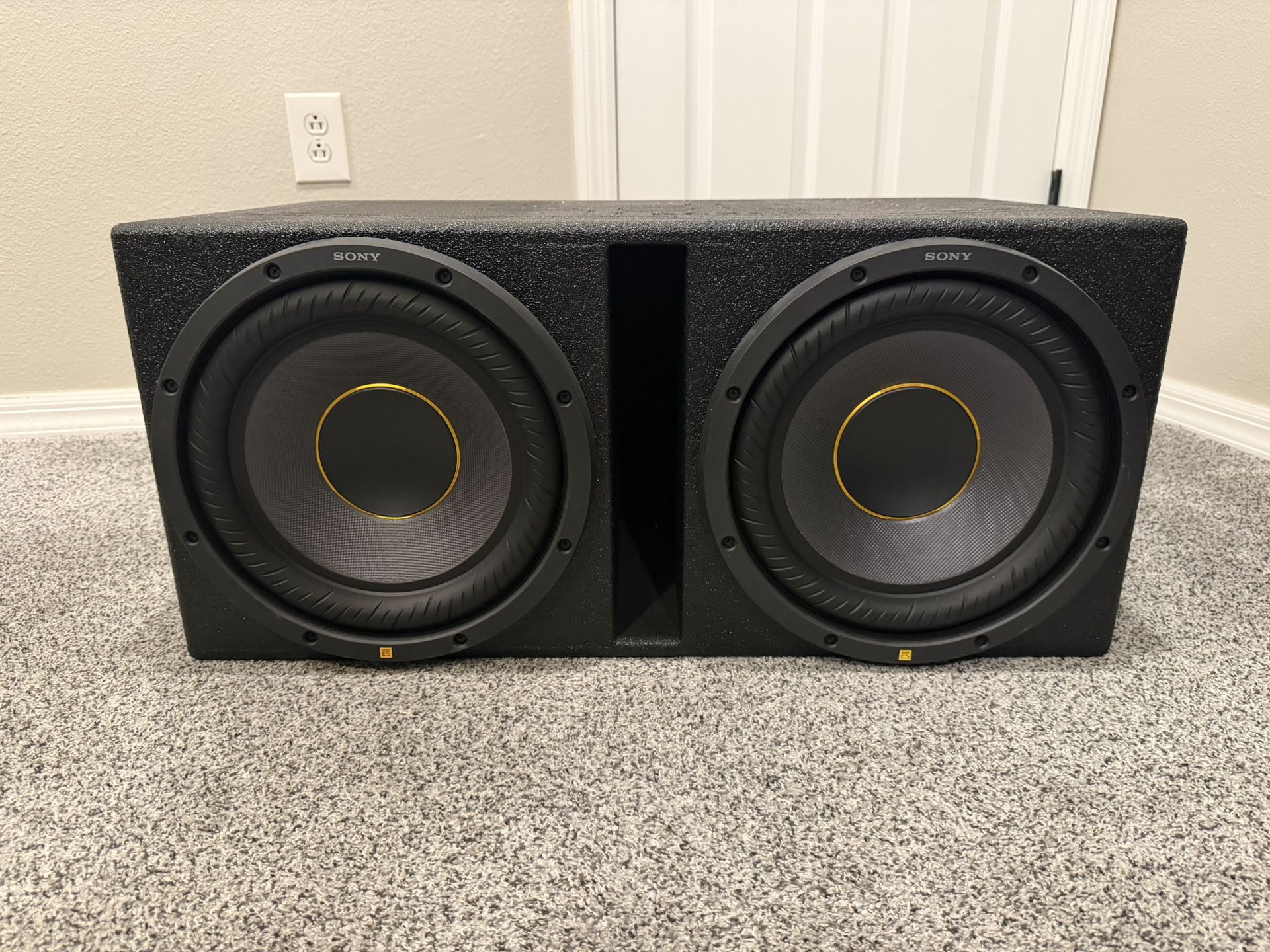 🎶 Sony XS-W124ES 12” Subwoofers (Pair) + Ported SPL Box – Serious Bass! 🔊