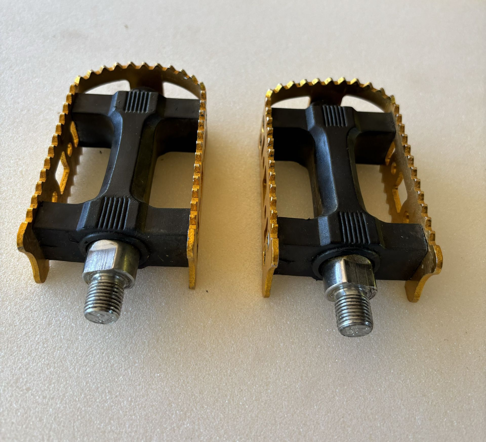 Gold Anodized BMX Pedals