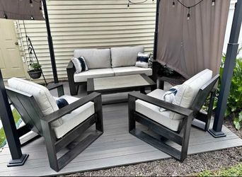 Modern 4 piece outdoor conversation set