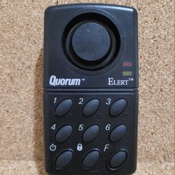 Quorum Elert Black Wireless Personal Security Portable Attack Safety Alarm.