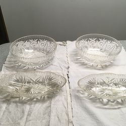 Party Bowls And Trays Cut Plastic To Look Like Cut Crystal 