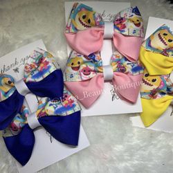 2pc Baby Shark Hair Bows 