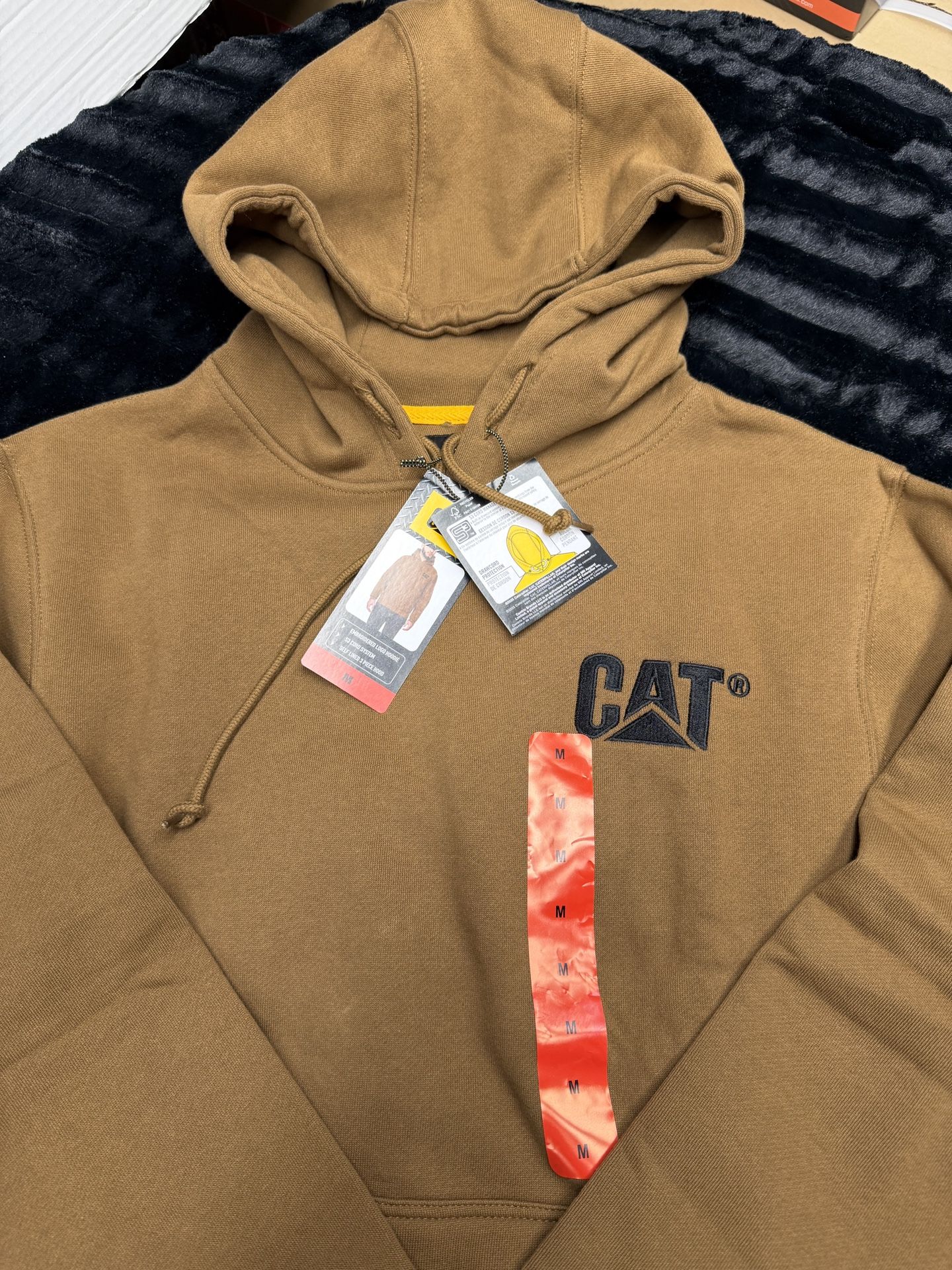 Premium Quality Tan Caterpillar Men’s Medium Hoodie! #CAT