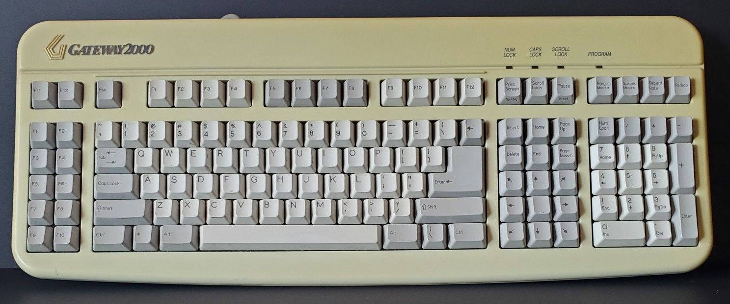 Vintage Gateway 2000 AnyKey Programmable Keyboard 124-Key PS/2