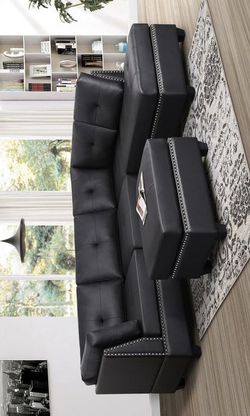 Sectional with ottoman / couch & living room set