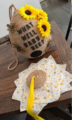 Handmade beehive gender reveal