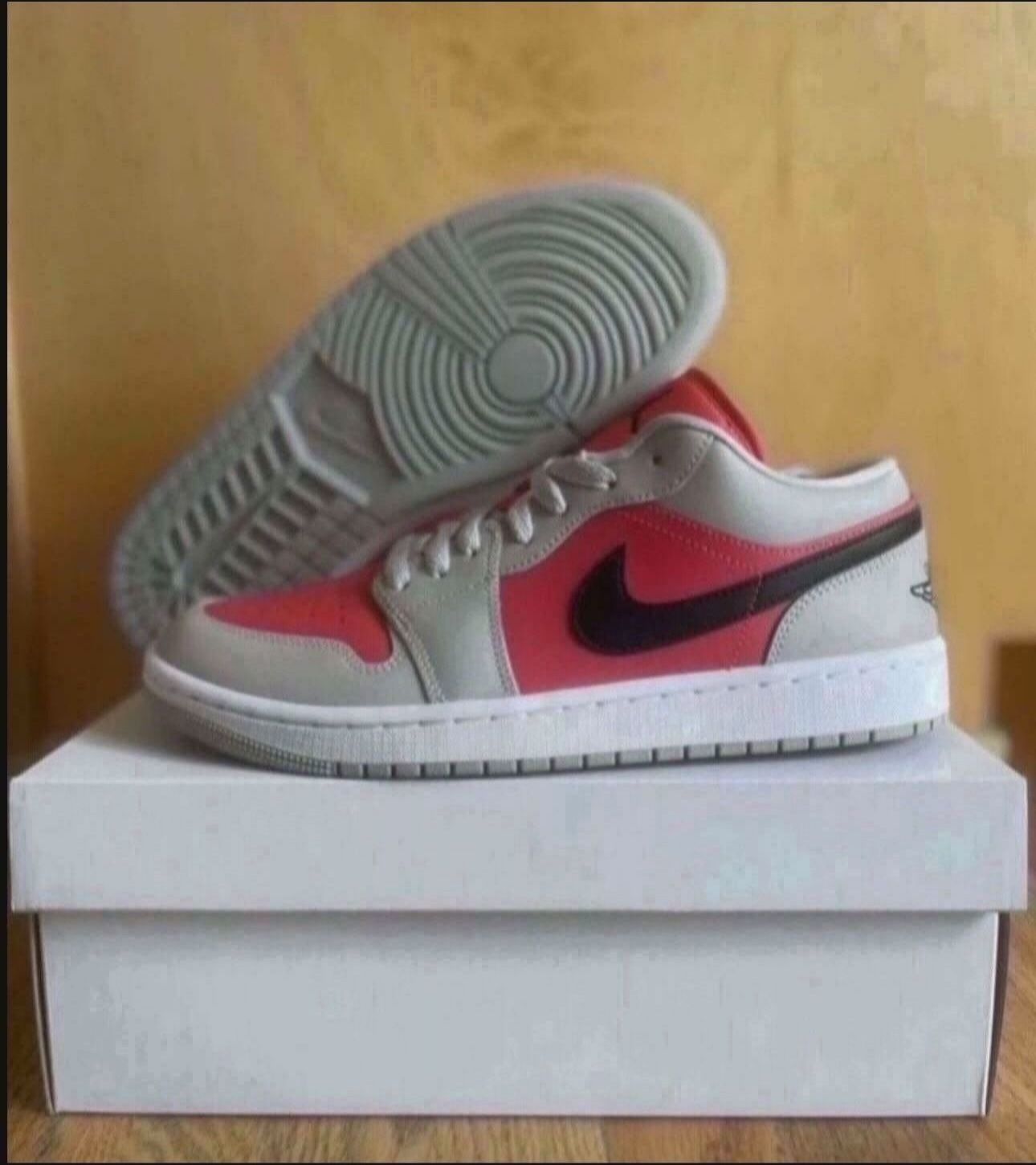 Nike Air Jordan 1 Low Iron Ore Siren Red Size 10.5  Womens Brand New
