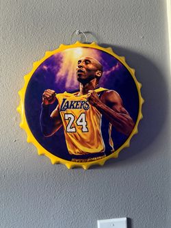Kobe Bryant Lakers #24 Bottle Cap Wall Sign