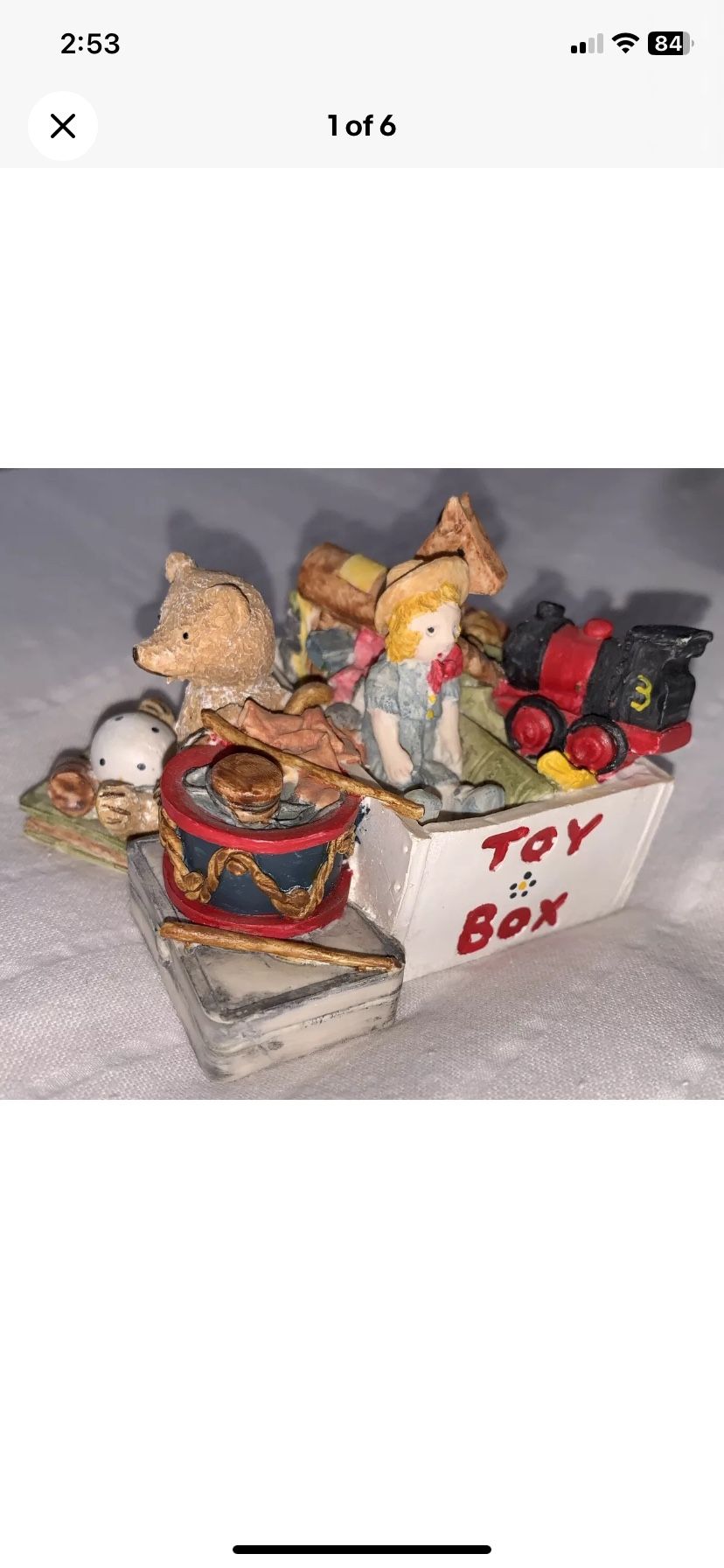 Peter Fagan 1988 Toy Box Bear Colour Box Miniatures Figurine Rare Collectible