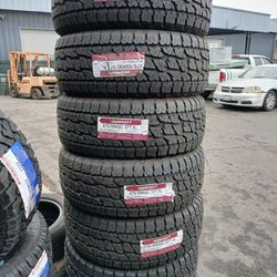 4 New Tires Installed/ 4 Llantas Nuevas Instaladas 275/55/20 Land Spider AT Tires