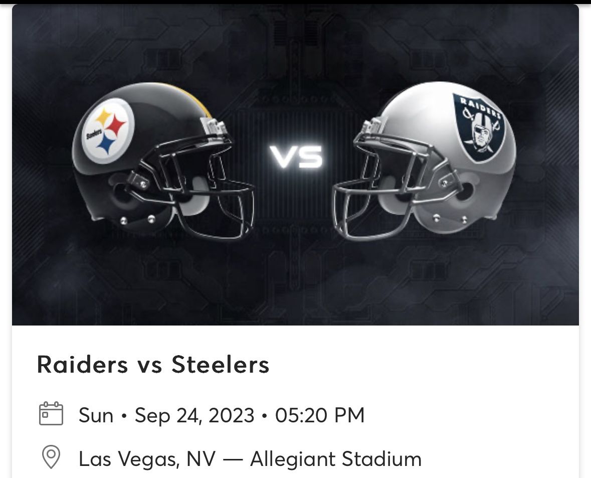 Raiders Vs Steelers Prime time