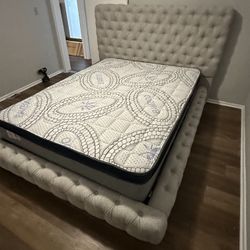 Queen Size Bed Frame / Mattress Included  🔥  Cama Queen Size  / Colchon Incluido