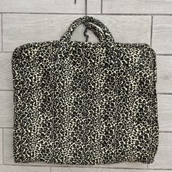 Leopard Print Hanging Travel Garment Bag Travel Animal Print Foldable Zip Quilted