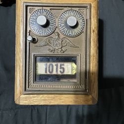 Vintage Handcrafted Wooden Post Office Box Safe 