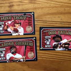 Anaheim Angels Baseball Players Collectors MVP Cards In Great Condition 