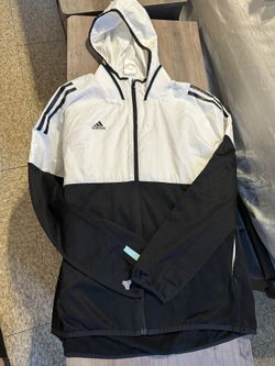 Adidas Womens Full Zip Lightweight Windbreaker Jacket Size Medium 