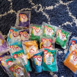 Mc DONALDS TY beanies, Each