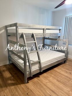 New twin bunk bed and mattress