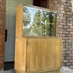 Mid Century Modern Solid Oak China Cabinet c.1960’s