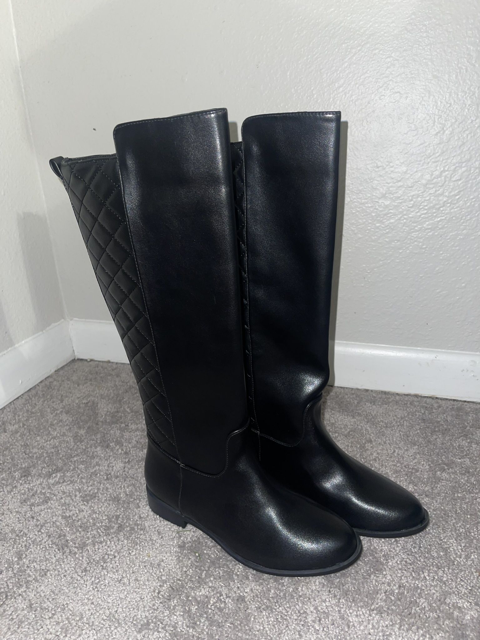 Black Quilted Boots