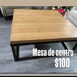 Coffe table iron with wood