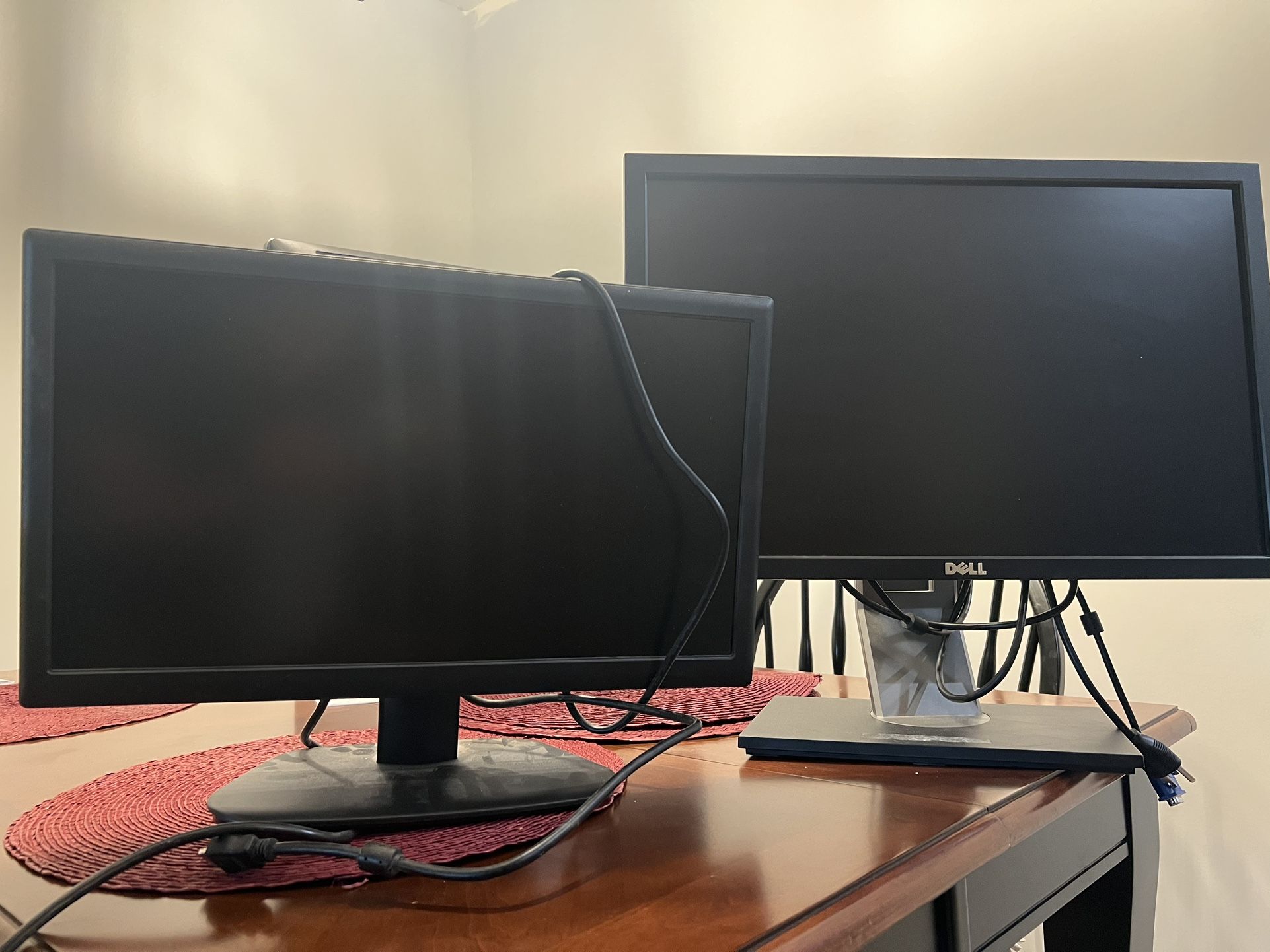 Two Dell monitors