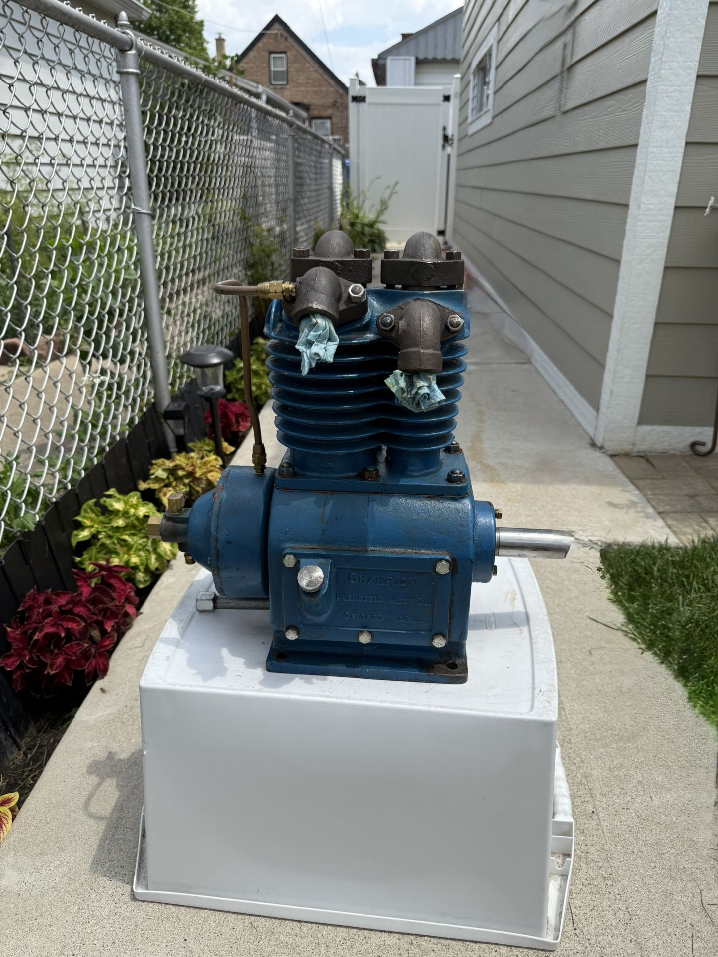 CHAMPION AIR COMPRESSOR PUMP. $150.00. OR BEST OFFER.