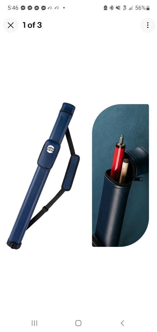 BRAND NEW..Pool Cue Case, 1×1 Hard Pool Stick Case Holds 1 Complete of 2-Piece Cue (Not ...