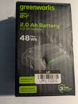 Greenworks 24V   2Ah battery lithium ion rechargeable
