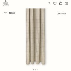 Fern Living Scandi Shower Bath Curtain  