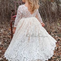 4/5t Ivory Flower Girl Dress