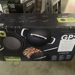 GreenPan GP5 Hard Anodized Healthy Ceramic Nonstick 14 Piece Cookware Pots and Pans Set