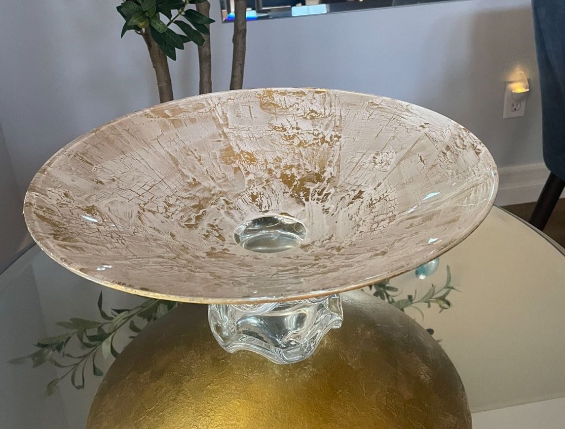 Stuben Crystal Glass Footed Center Piece Bowl