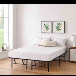 Black Metal Platform Bed Frame