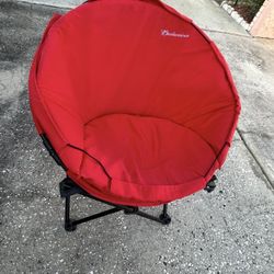 Red Folding Saucer Chair