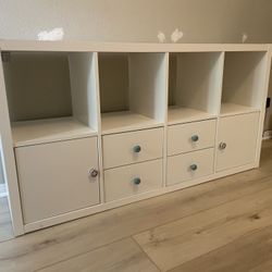 Cube Storage Shelf with Cabinets + Drawers