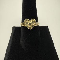 10k Heart Nugget Ring