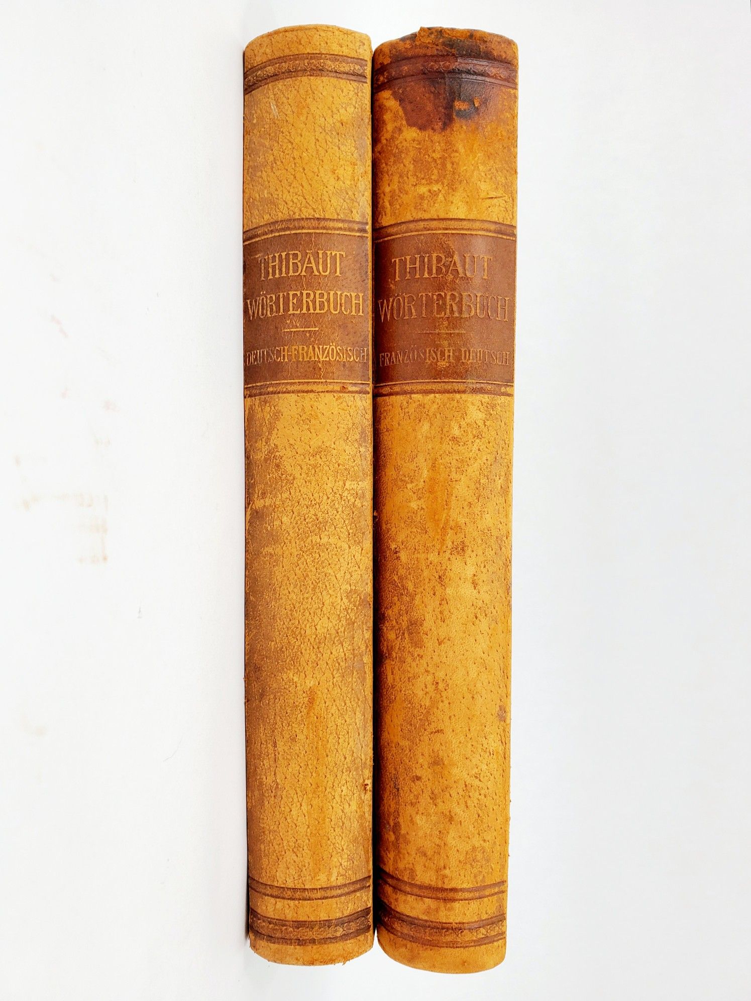 M. A. Thibaut French-German/German-French (Two Volume) Dictionary Worterbuch 1907 Hardcover