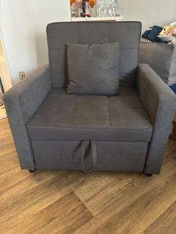Chair/chaise - turns into small twin bed