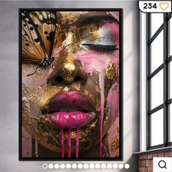 Canvas print - "Golden Monarch Radiance"