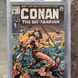 Conan The Barbarian #1 (1970) CGC 5.5 — White Pages; Roy Thomas (SS) Signed 