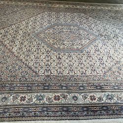 8 X 10 100% Wool Indo- Persian Hand Knotted Rug 