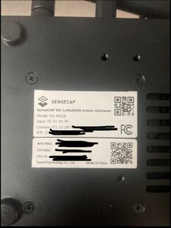 Sensecap Wifi Gateway