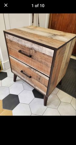 Night stand side table modern rustic dresser