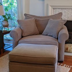 Very Comfy Oversized Chair and Matching Ottoman