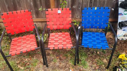 3 backyard chairs
