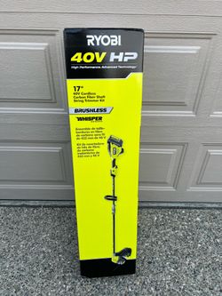 40V HP Brushless Whisper Series 17 in. Cordless Battery Carbon Fiber Shaft String Trimmer w/ 6.0 Ah Battery & Charger