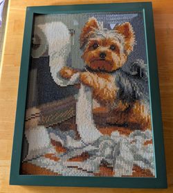 Yorkie Completed Diamond Painting