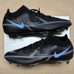 Size 13 - Nike Phantom GT2 DF Elite FG Black Iron Grey Soccer Cleats NEW!